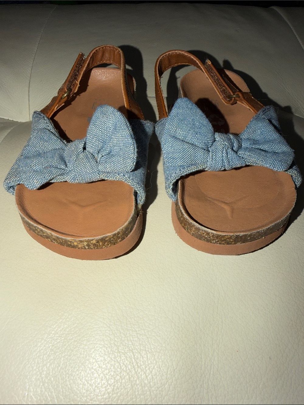 GAP Girls Light Blue Bow Slingback Sandals